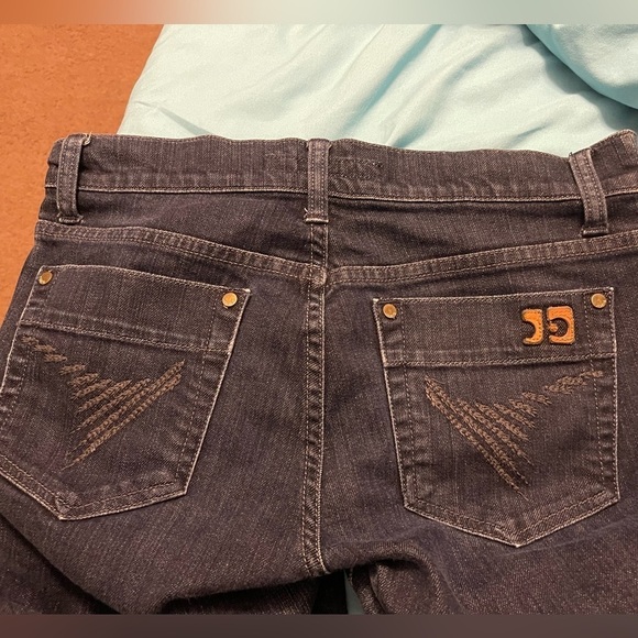 Joe’s Jeans Vincent Wash Women 27 with leather accent on mirror pocket dark wash - Picture 7 of 12
